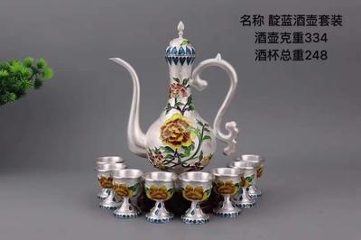 景泰蓝工艺产品厂家景泰蓝茶具酒具烧水壶系列s999